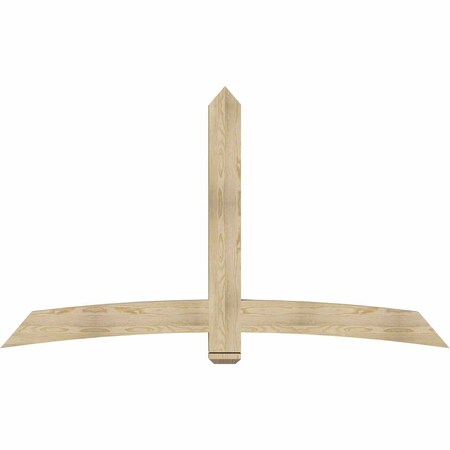 Ekena Millwork Bellingham Rough Sawn Timber Gable Bracket, Douglas Fir, 84"W x 49"H x 4"D x 6"F, 14/12 Pitch GBW084X49X0406BEL00RDF